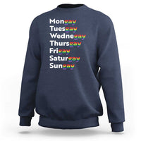 Rainbow Days Of The Week Mongay Tuesgay Sweatshirt Funny LGBT Pride Month
