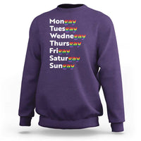 Rainbow Days Of The Week Mongay Tuesgay Sweatshirt Funny LGBT Pride Month