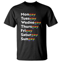 Rainbow Days Of The Week Mongay Tuesgay T Shirt Funny LGBT Pride Month
