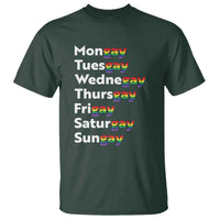 Rainbow Days Of The Week Mongay Tuesgay T Shirt Funny LGBT Pride Month