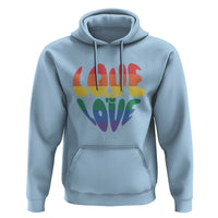 Love Is Love LGBTQ Pride Hoodie Rainbow Flag Community