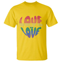 Love Is Love LGBTQ Pride T Shirt Rainbow Flag Community