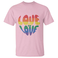 Love Is Love LGBTQ Pride T Shirt Rainbow Flag Community