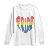 Rainbow Heart Pride Long Sleeve Shirt LGBTQ Support Graphic