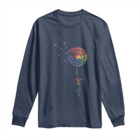Be You LGBT Rainbow Dandelion Long Sleeve Shirt Pride Month Support