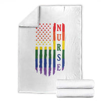Rainbow RN Ally Pride Month Throw Blanket LGBTQ Healthcare Worker