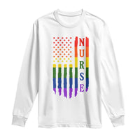 Rainbow RN Ally Pride Month Long Sleeve Shirt LGBTQ Healthcare Worker
