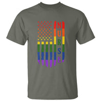 Rainbow RN Ally Pride Month T Shirt LGBTQ Healthcare Worker