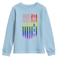 Rainbow RN Ally Pride Month Youth Sweatshirt LGBTQ Healthcare Worker