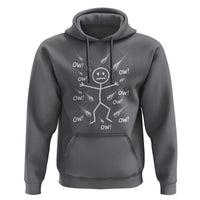 Funny Stick Figure Meteor Shower Hoodie Cosmic Joke
