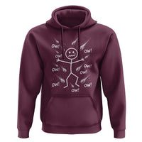 Funny Stick Figure Meteor Shower Hoodie Cosmic Joke