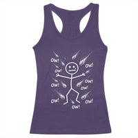 Funny Stick Figure Meteor Shower Racerback Tank Top Cosmic Joke