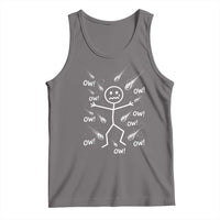 Funny Stick Figure Meteor Shower Tank Top Cosmic Joke