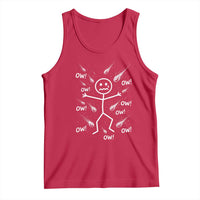 Funny Stick Figure Meteor Shower Tank Top Cosmic Joke