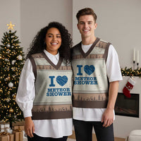 Meteor Shower Lover V-Neck Knit Sweater Vest Astronomy Enthusiast Gift