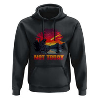 Funny Dinosaur Baseball Meteorite Hoodie Not Today