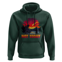 Funny Dinosaur Baseball Meteorite Hoodie Not Today