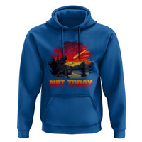 Funny Dinosaur Baseball Meteorite Hoodie Not Today