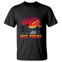 Funny Dinosaur Baseball Meteorite T Shirt Not Today