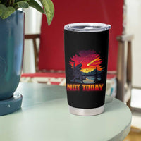 Funny Dinosaur Baseball Meteorite Tumbler Cup Not Today