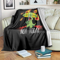 Dinosaur Meteor Shower Astronomy Humor Throw Blanket Not Today