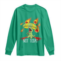 Dinosaur Meteor Shower Astronomy Humor Long Sleeve Shirt Not Today