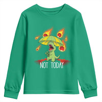 Dinosaur Meteor Shower Astronomy Humor Youth Sweatshirt Not Today