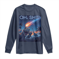 Funny Dinosaur Meteorite Long Sleeve Shirt Astronomy Lover Gift