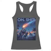 Funny Dinosaur Meteorite Racerback Tank Top Astronomy Lover Gift