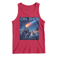 Funny Dinosaur Meteorite Tank Top Astronomy Lover Gift