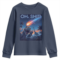 Funny Dinosaur Meteorite Youth Sweatshirt Astronomy Lover Gift