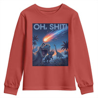 Funny Dinosaur Meteorite Youth Sweatshirt Astronomy Lover Gift