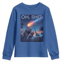 Funny Dinosaur Meteorite Youth Sweatshirt Astronomy Lover Gift