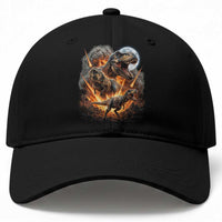 Funny Dinosaur Meteorite Strike Baseball Cap Epic Paleontology Gift