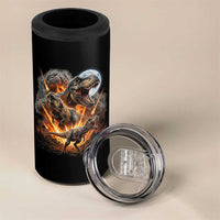 Funny Dinosaur Meteorite Strike 4 in 1 Can Cooler Tumbler Epic Paleontology Gift