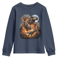 Funny Dinosaur Meteorite Strike Youth Sweatshirt Epic Paleontology Gift