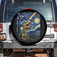 Dinosaur Starry Night Meteor Shower Spare Tire Cover Astronomy Lover Gift