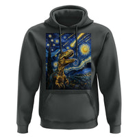 Dinosaur Starry Night Meteor Shower Hoodie Astronomy Lover Gift