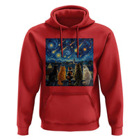 Starry Night Cats Watching Meteors Hoodie Astronomy Lover Gift
