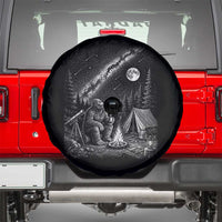 Bigfoot Camping Under Meteor Showers Spare Tire Cover Stargazer Gift