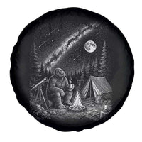 Bigfoot Camping Under Meteor Showers Spare Tire Cover Stargazer Gift