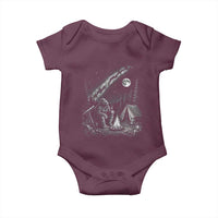 Bigfoot Camping Under Meteor Showers Baby Onesie Stargazer Gift
