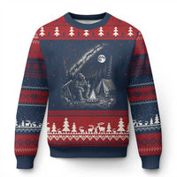 Bigfoot Camping Under Meteor Showers Ugly Christmas Sweater Stargazer Gift