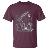 Bigfoot Camping Under Meteor Showers T Shirt Stargazer Gift