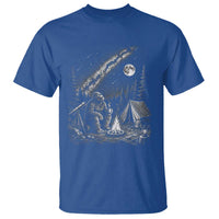 Bigfoot Camping Under Meteor Showers T Shirt Stargazer Gift