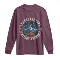 I Came For The Meteor Shower Long Sleeve Shirt Funny Astronomy Camping