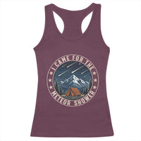I Came For The Meteor Shower Racerback Tank Top Funny Astronomy Camping