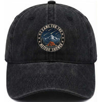 I Came For The Meteor Shower Washed Cotton Baseball Cap Funny Astronomy Camping