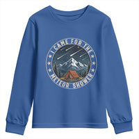 I Came For The Meteor Shower Youth Sweatshirt Funny Astronomy Camping