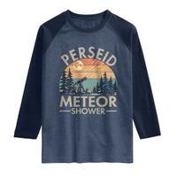 Perseid Meteor Shower Raglan Shirt Vintage Astronomy Lover